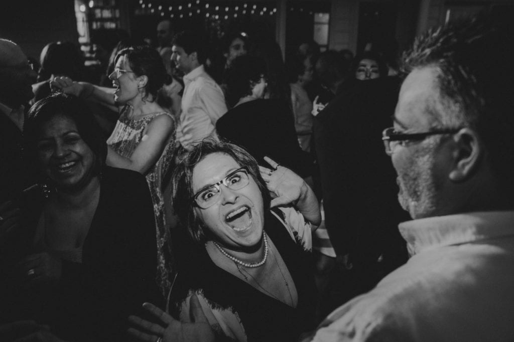 party guests laughing dancing