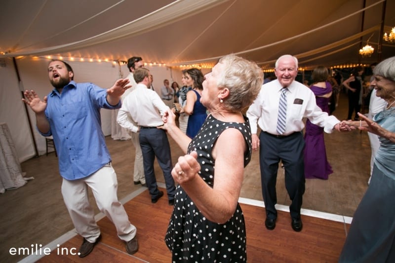 people on the wedding dance floor
