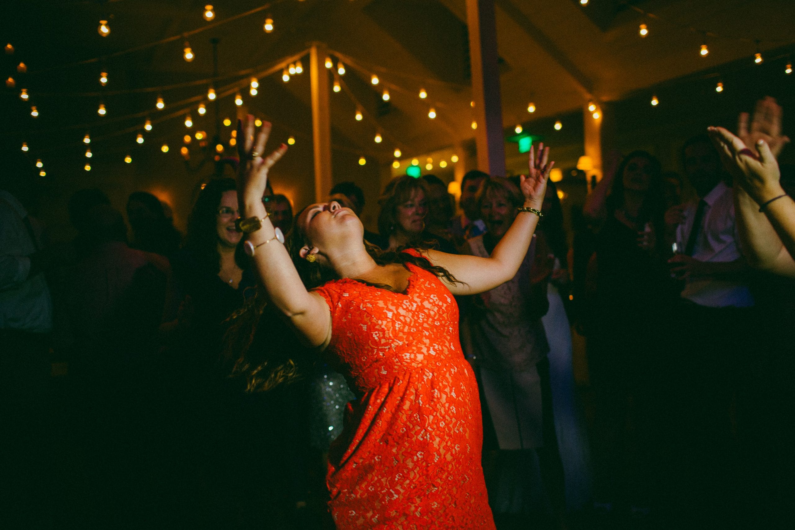 woman dancing at a wedding