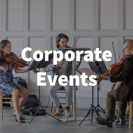 Corporate Events: string quartet performing NYC